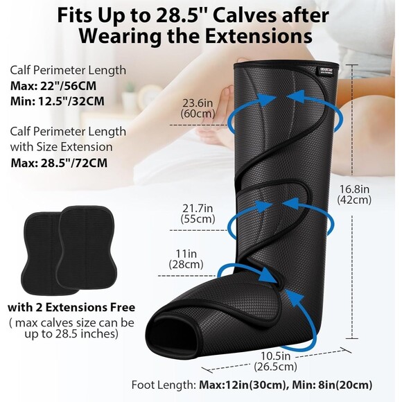 Cincom Leg MassagerFor Circulation & Pain Relief,Air Compression Massage CM-018A - Picture 5 of 11